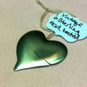 FINAL SALE PRICE Vintage Sterling Silver Heart Brooch or Pendant